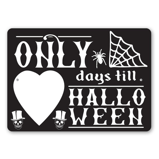 Days Til Halloween Countdown Sign