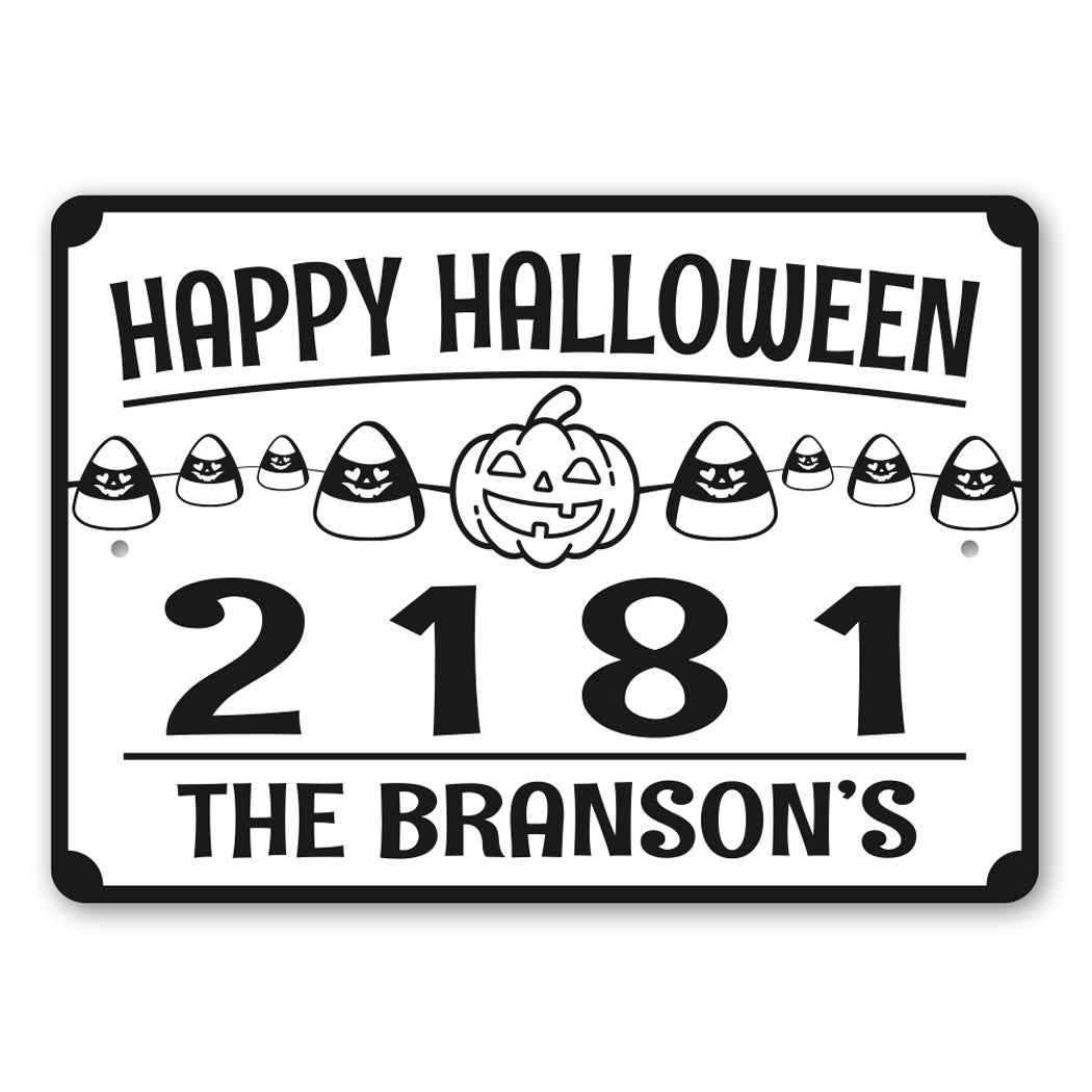 Halloween House Number Sign