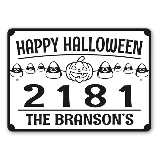 Halloween House Number Sign