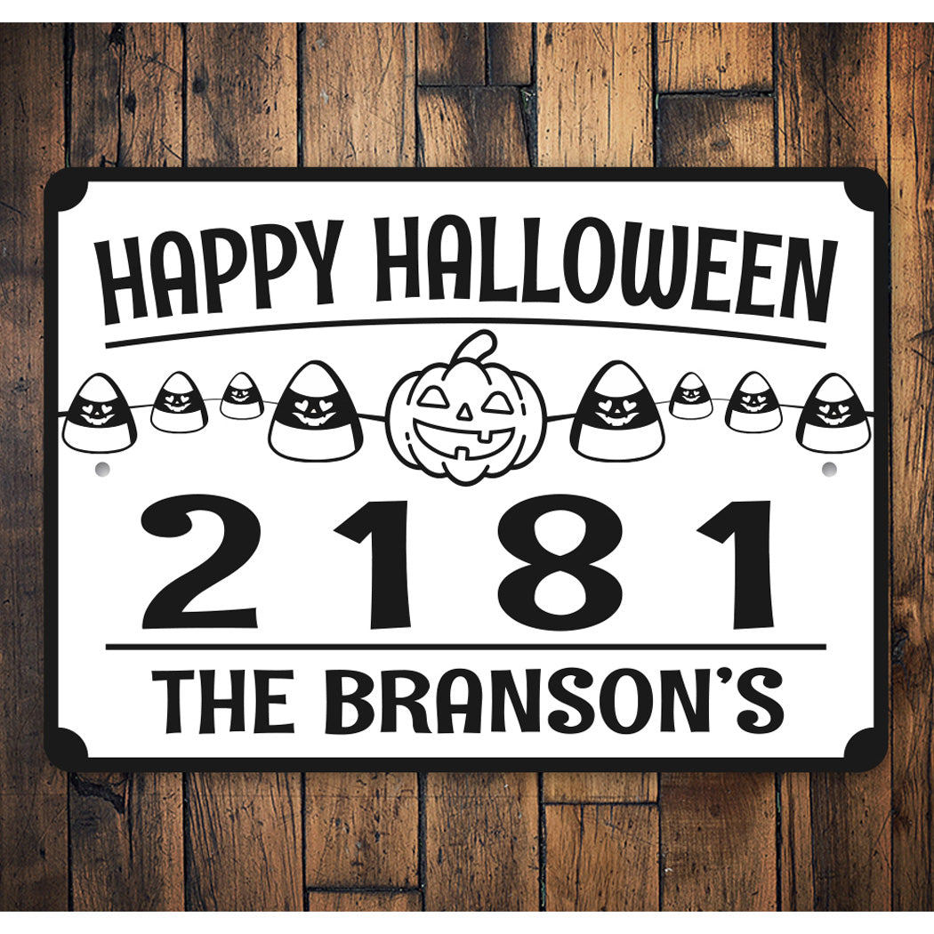 Halloween House Number Sign