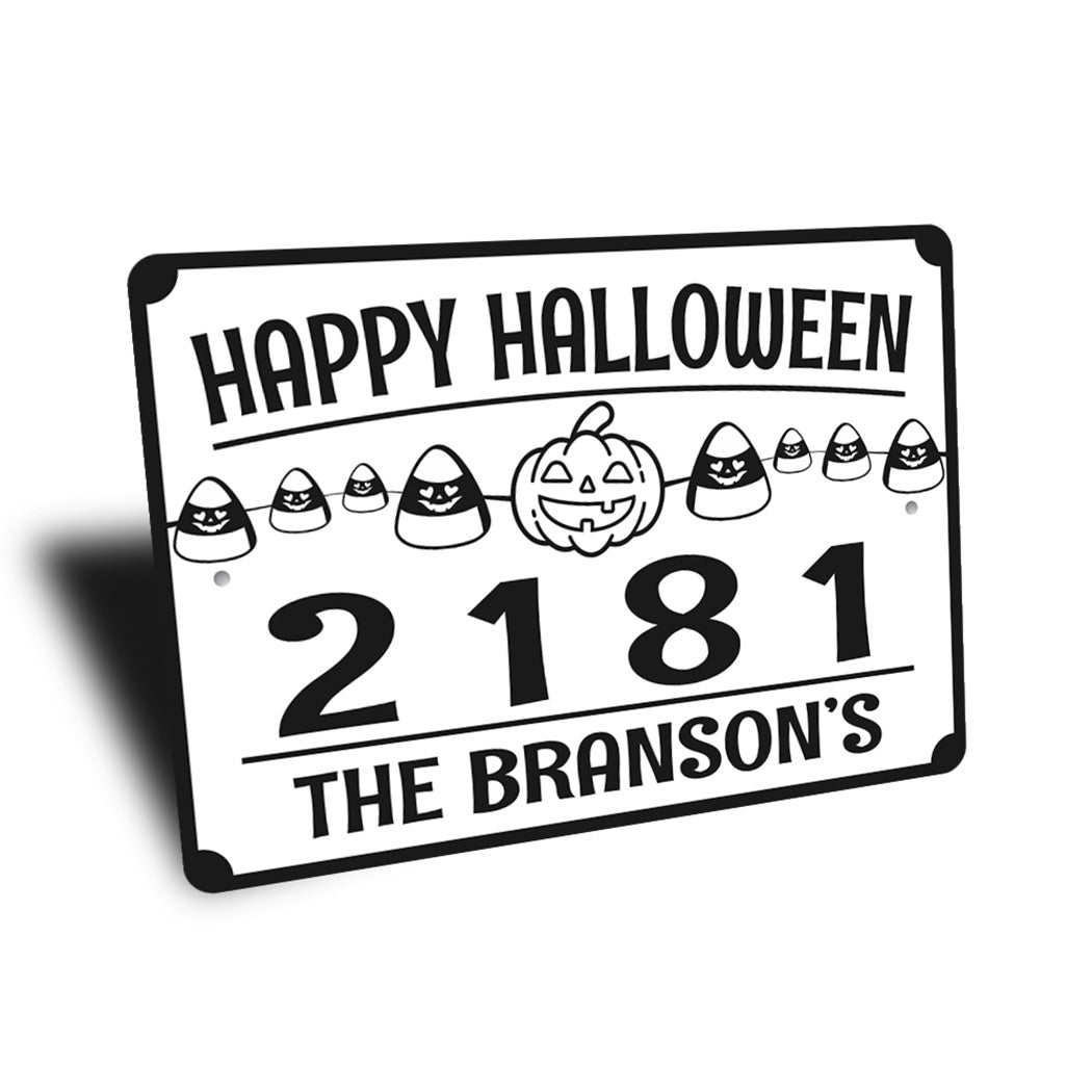 Halloween House Number Sign