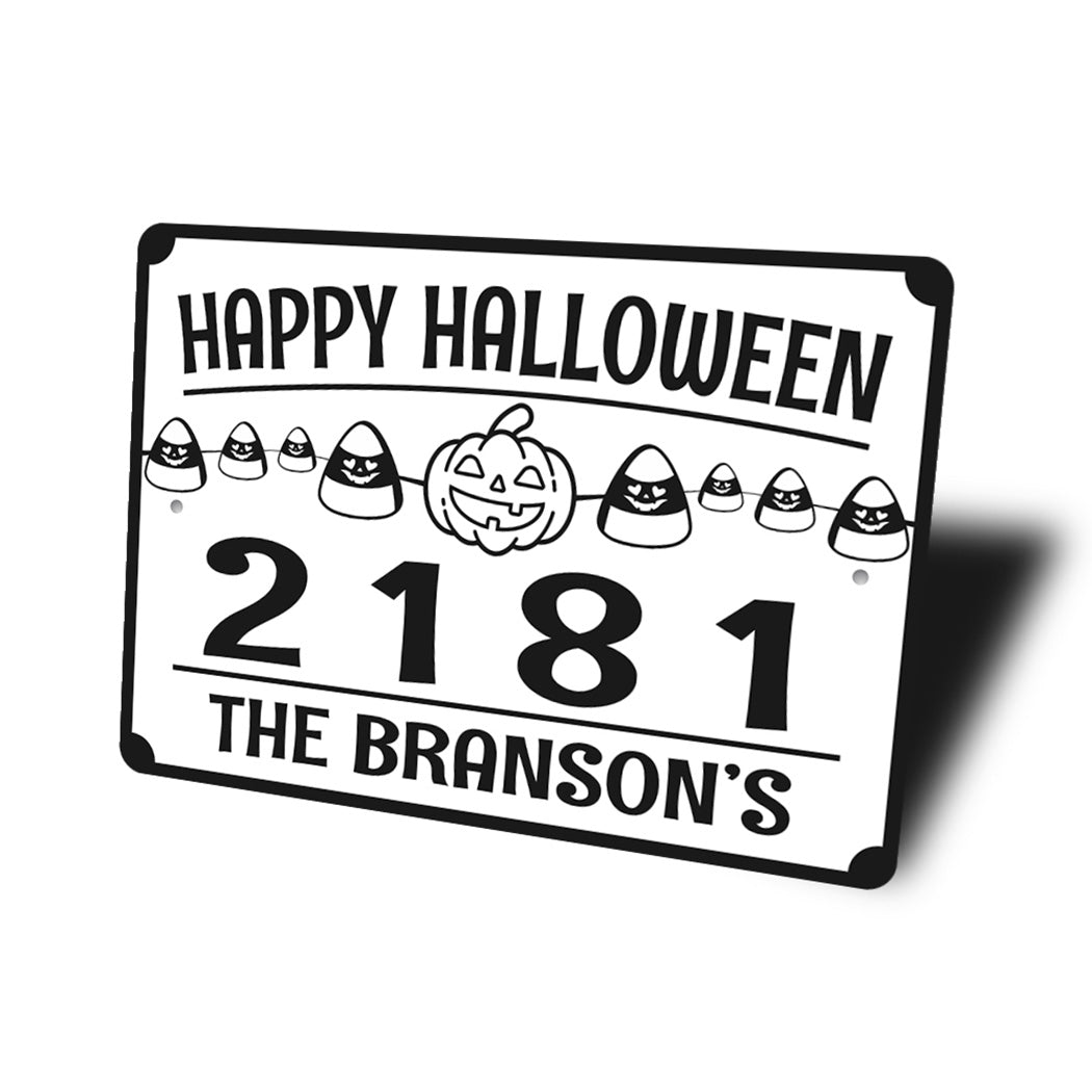 Halloween House Number Sign