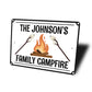 Family Campfire Name Sign