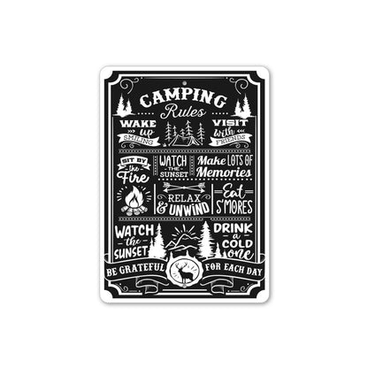 Camping Rules Sign