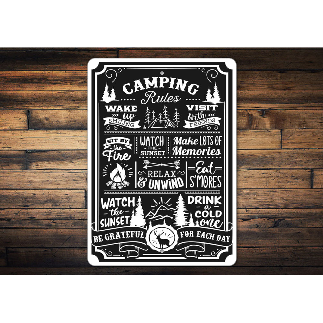 Camping Rules Sign