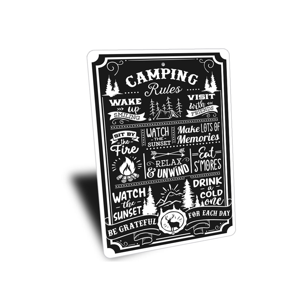 Camping Rules Sign