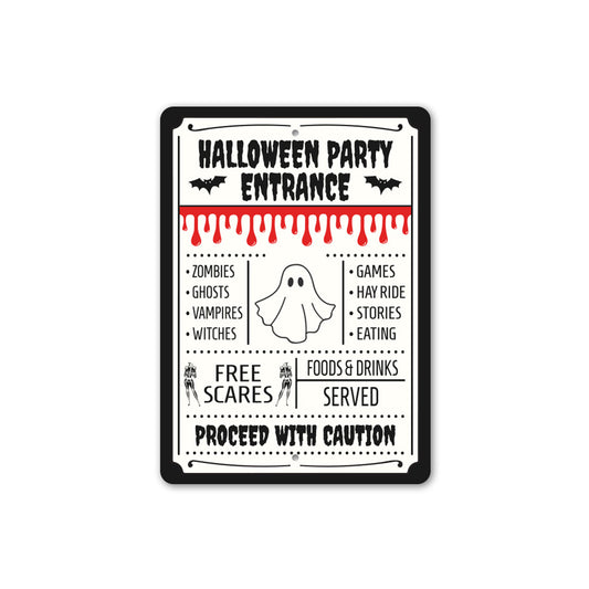 Halloween Party Entrance Sign