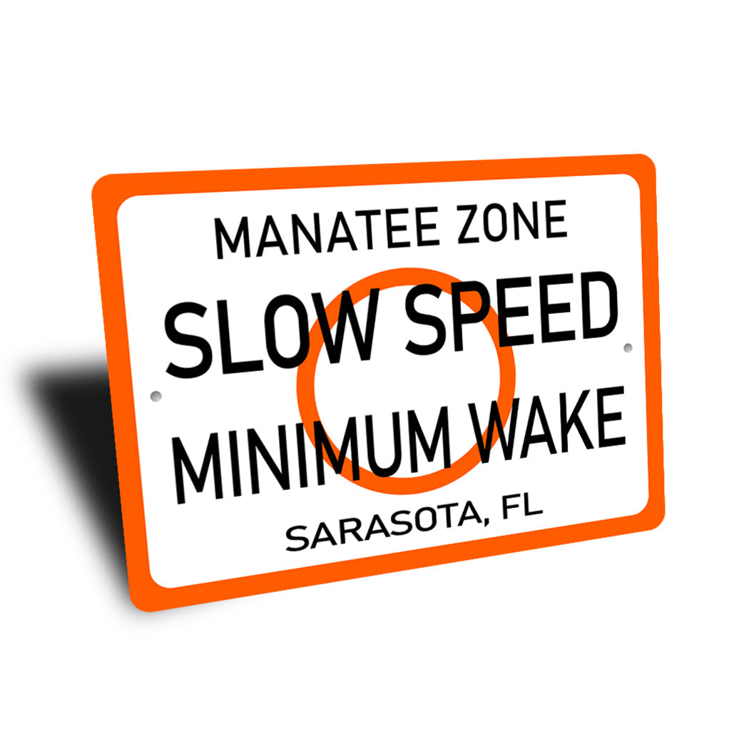 Slow Speed Manatee Name Drop Sign