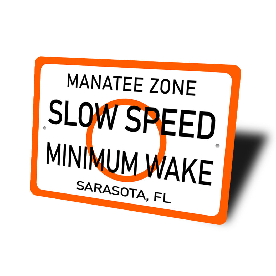 Slow Speed Manatee Name Drop Sign