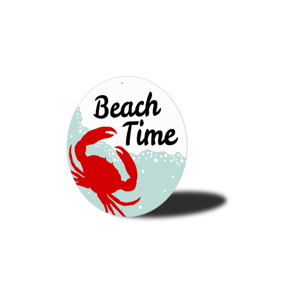 Beach Time Circle Sign