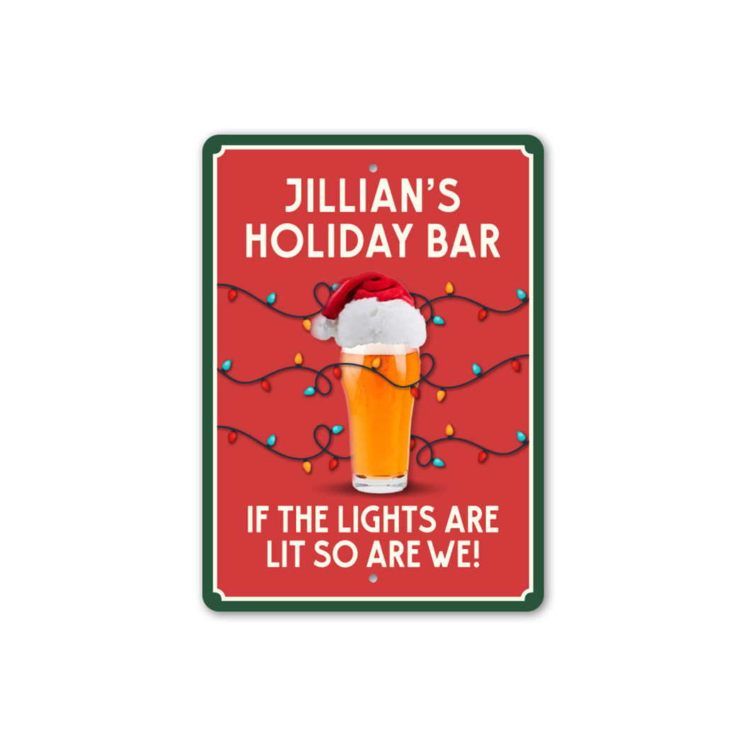 Personalized Christmas Bar Sign