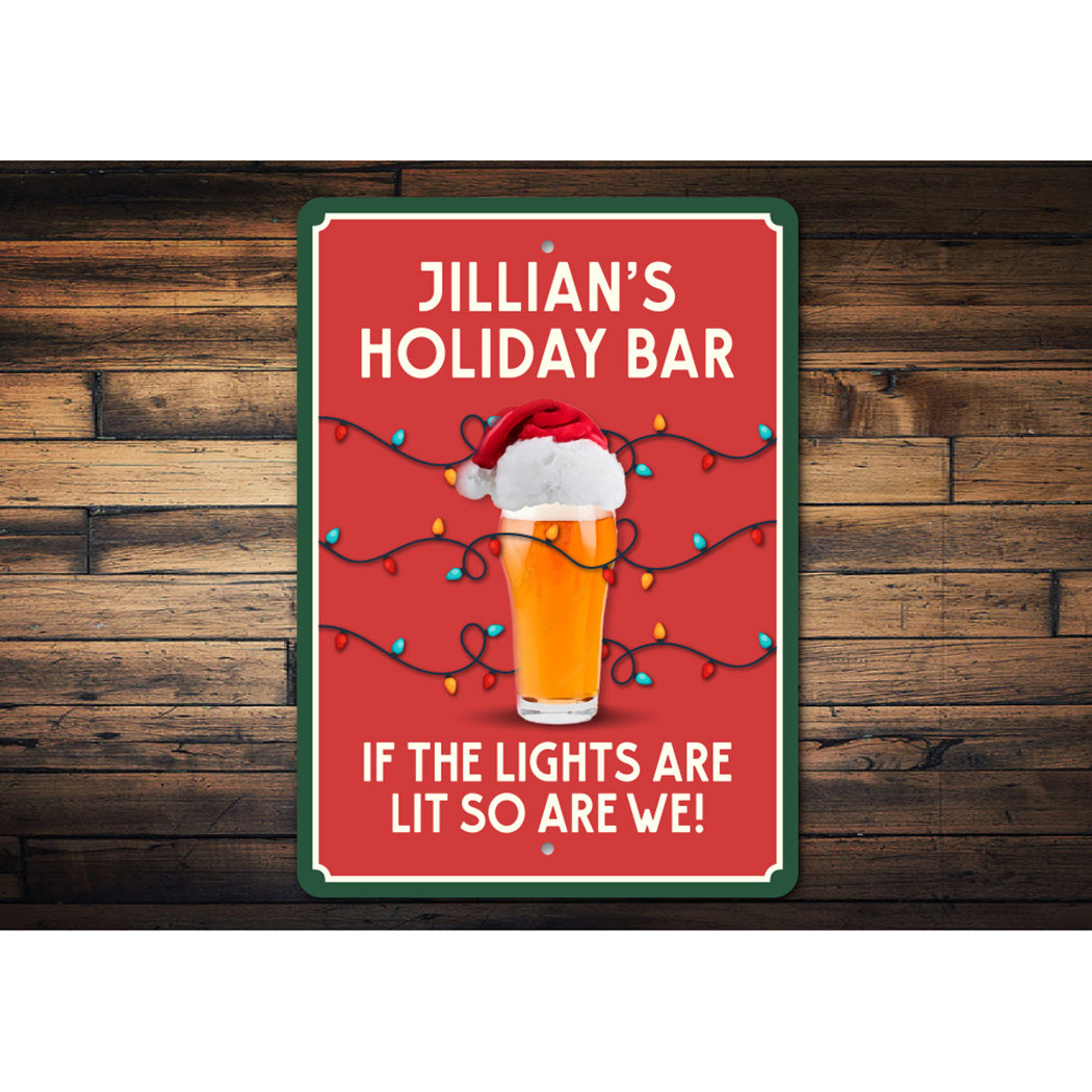 Personalized Christmas Bar Sign