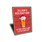 Personalized Christmas Bar Sign