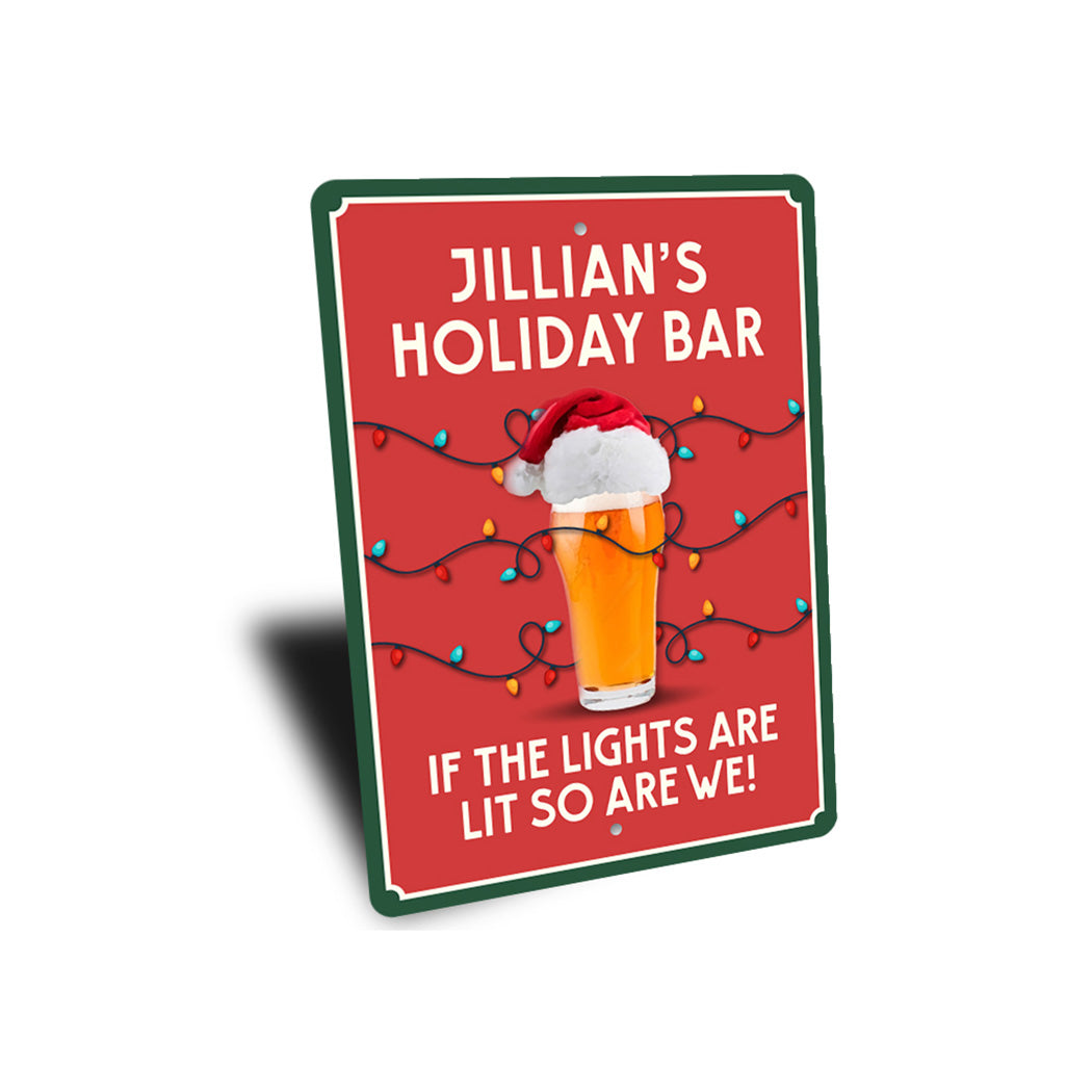 Personalized Christmas Bar Sign