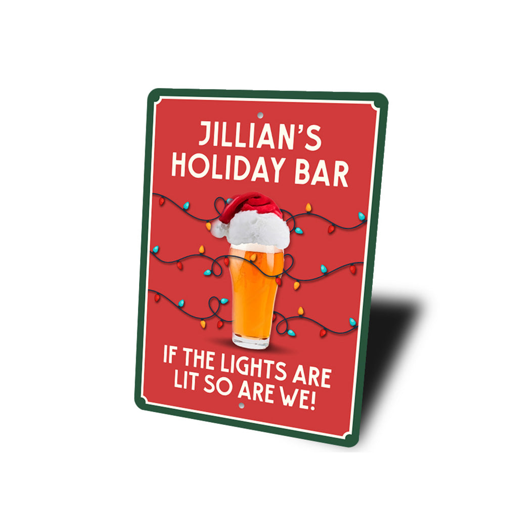 Personalized Christmas Bar Sign