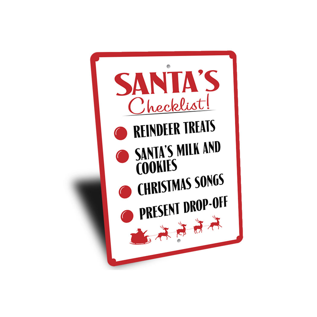 Santas Checklist Sign