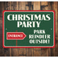Christmas Party Reindeer Parking Sign