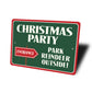 Christmas Party Reindeer Parking Sign
