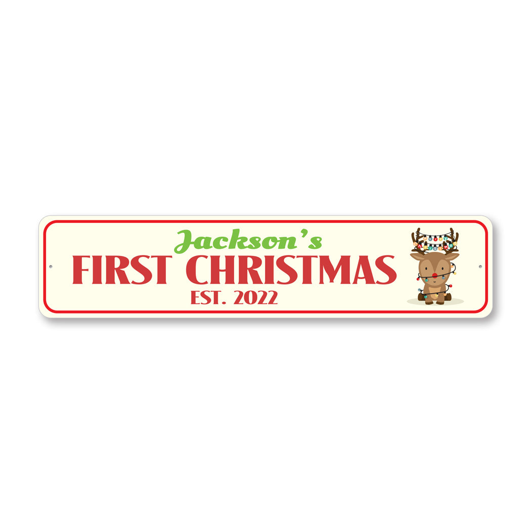 Kids First Christmas Sign