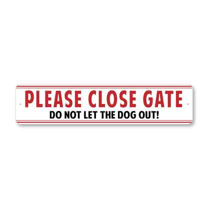 Please Close Gate Sign