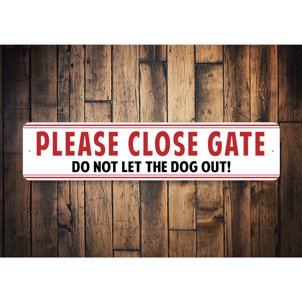 Please Close Gate Sign