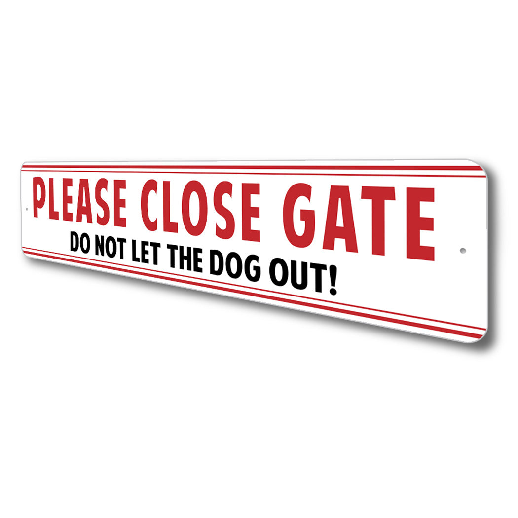 Please Close Gate Sign