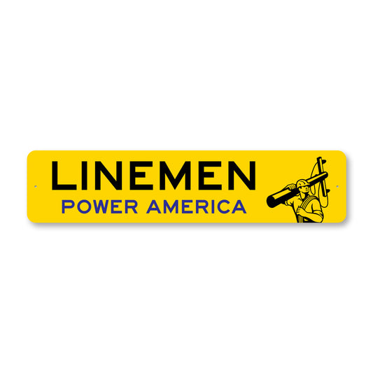 Linemen Power America Sign