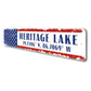 American Location Lat Long Sign