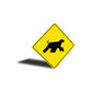 Afghan Hound Crossing Dog Diamond Sign
