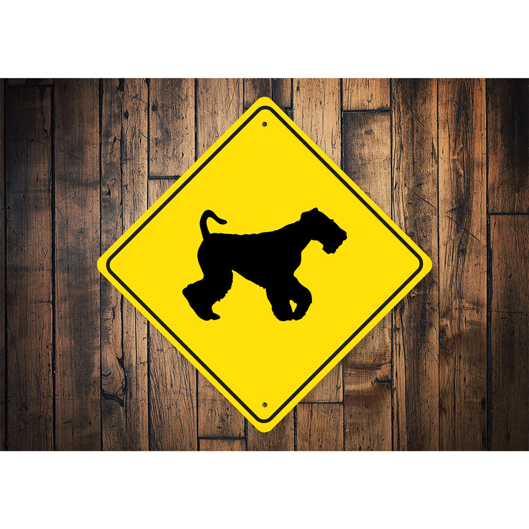 Airedale Terrier Dog Diamond Sign