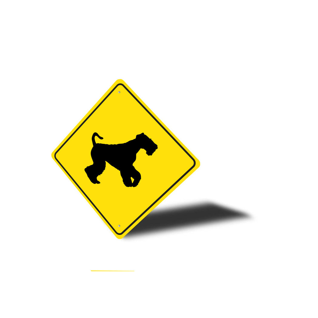 Airedale Terrier Dog Diamond Sign