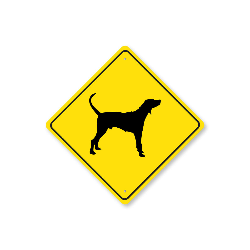 American English Coonhound Dog Diamond Sign