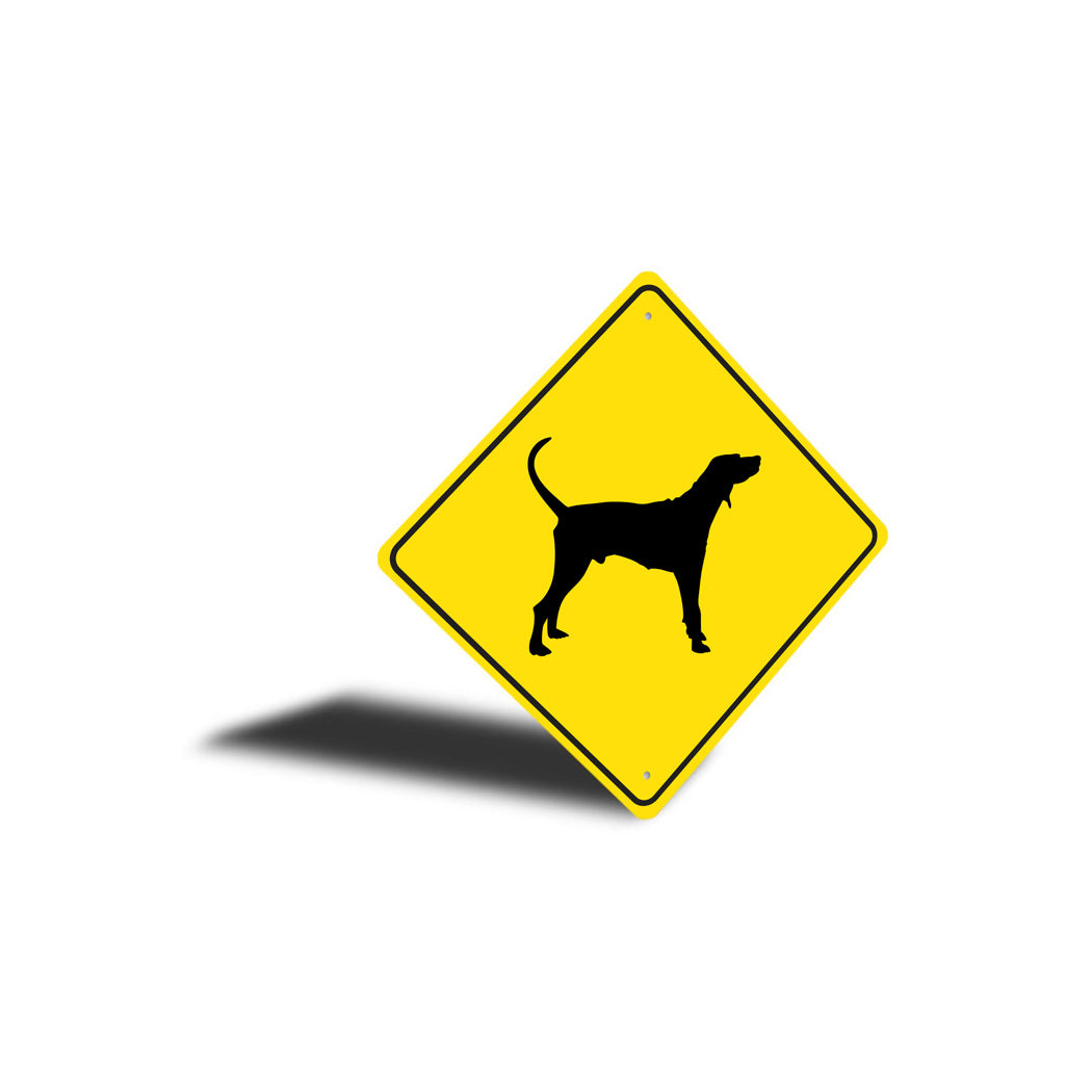 American English Coonhound Dog Diamond Sign