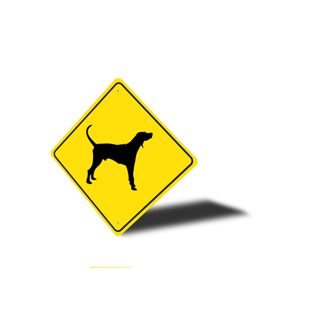 American English Coonhound Dog Diamond Sign