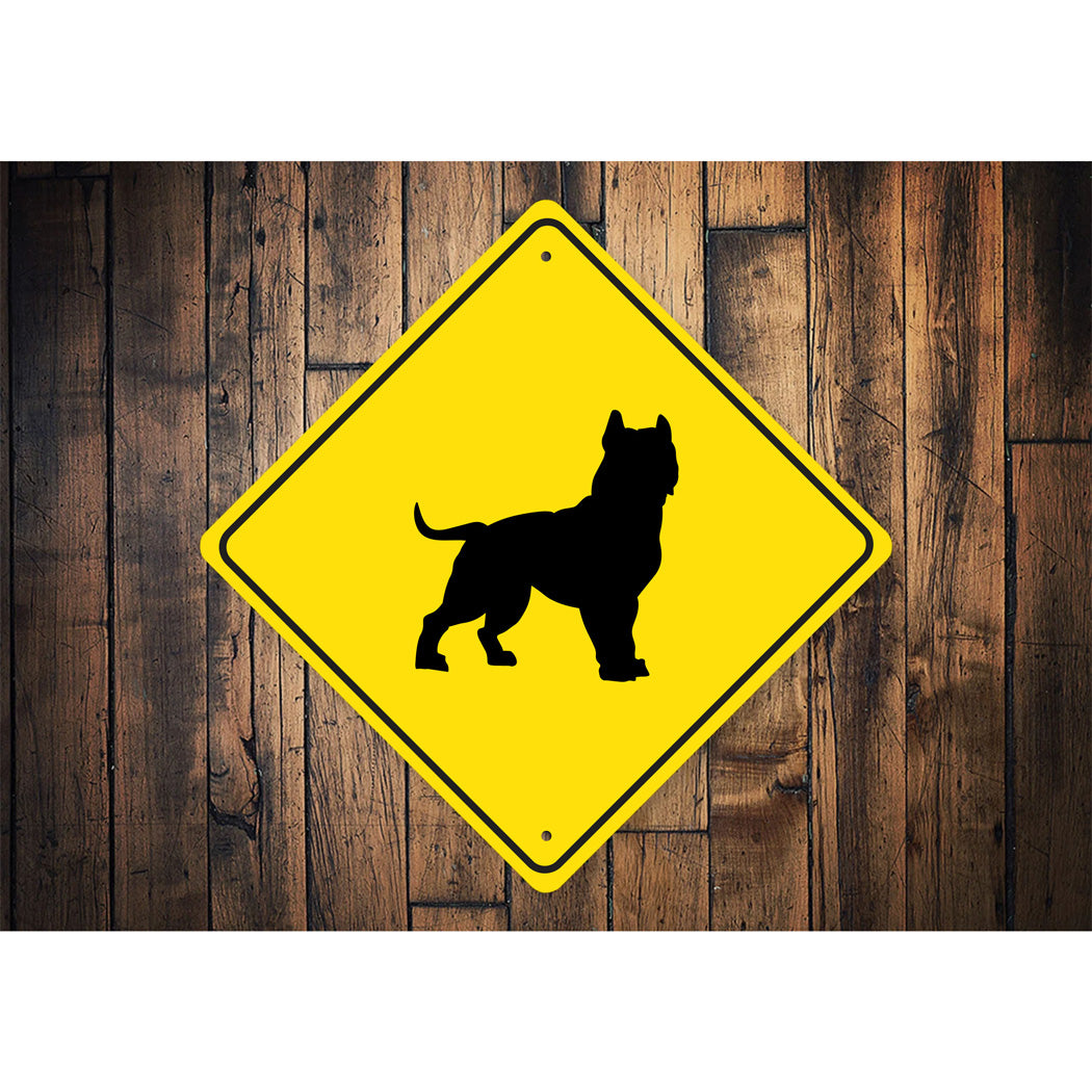 American Pit Bull Terrier Dog Diamond Sign