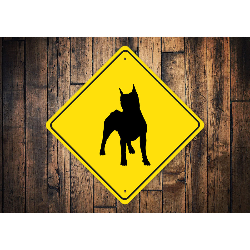 American Staffordshire Terrier Dog Diamond Sign