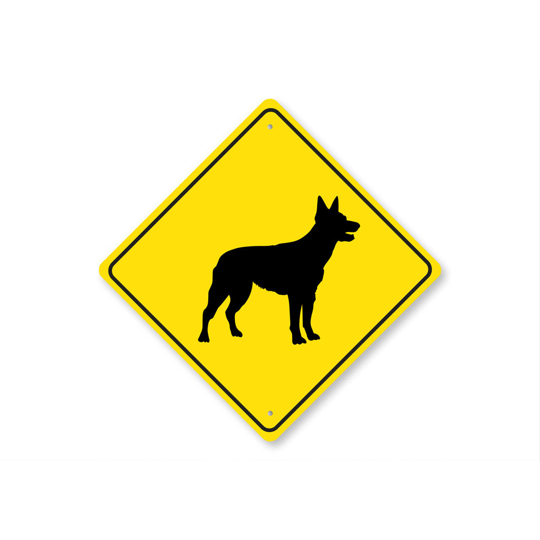 Australian Kelpie Dog Diamond Sign