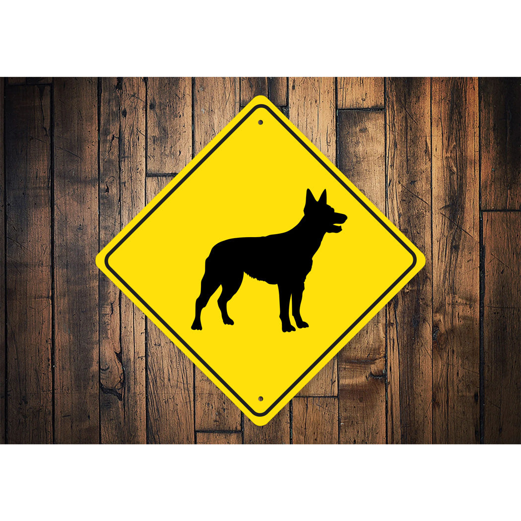 Australian Kelpie Dog Diamond Sign