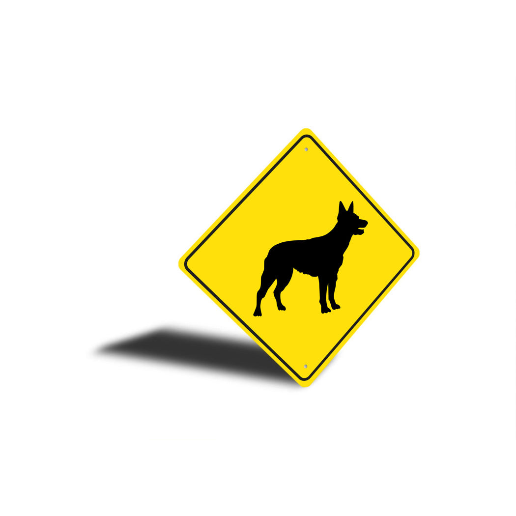 Australian Kelpie Dog Diamond Sign