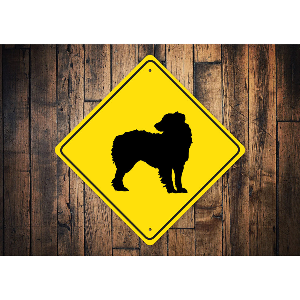 Australian Shepherd Dog Diamond Sign