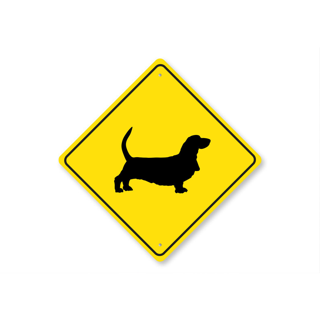 Basset Hound Dog Diamond Sign