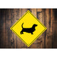 Basset Hound Dog Diamond Sign