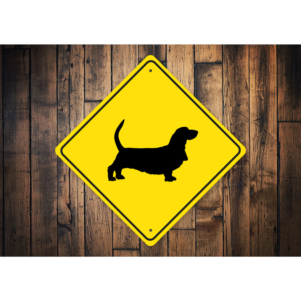 Basset Hound Dog Diamond Sign