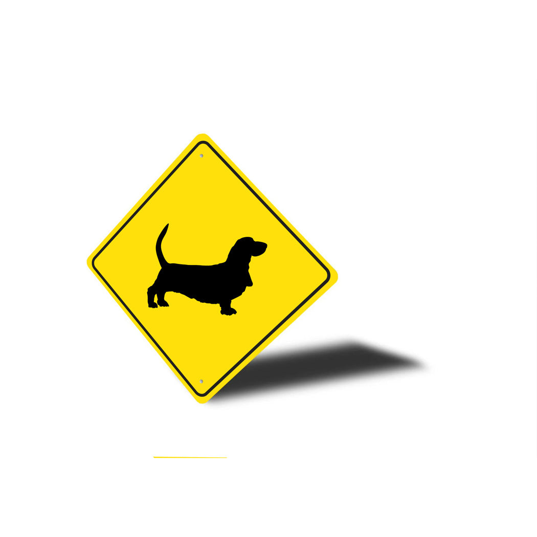 Basset Hound Dog Diamond Sign