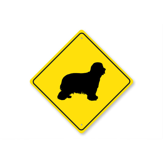 Bearded Collie Dog Diamond Sign