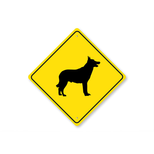 Belgian Malinois Dog Diamond Sign