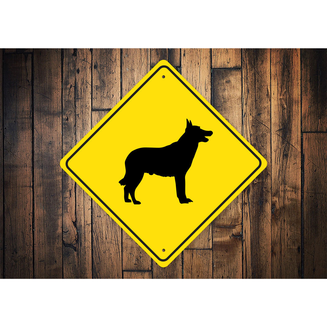 Belgian Malinois Dog Diamond Sign