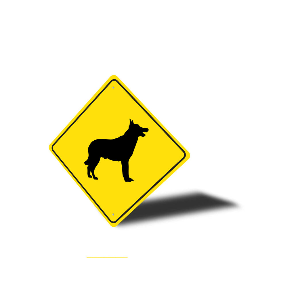 Belgian Malinois Dog Diamond Sign