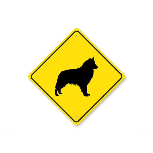 Belgian Sheepdog Dog Diamond Sign