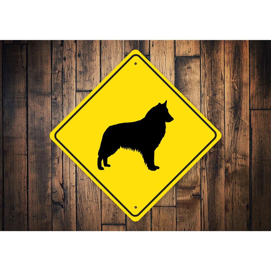 Belgian Sheepdog Dog Diamond Sign